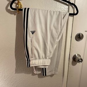 Adidas adibreak white sweat pants. “tear away” sweat pants.